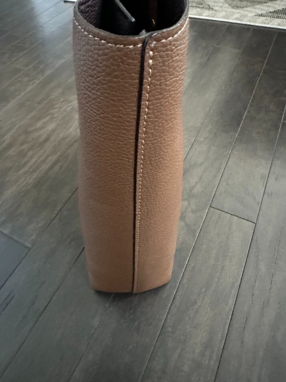 Coach Plaza Brown Pebble Polished Leather Tote/Shoulder Bag #A2080-88341 - Picture 11 of 13